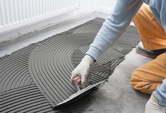 Applying Tile Adhesive
